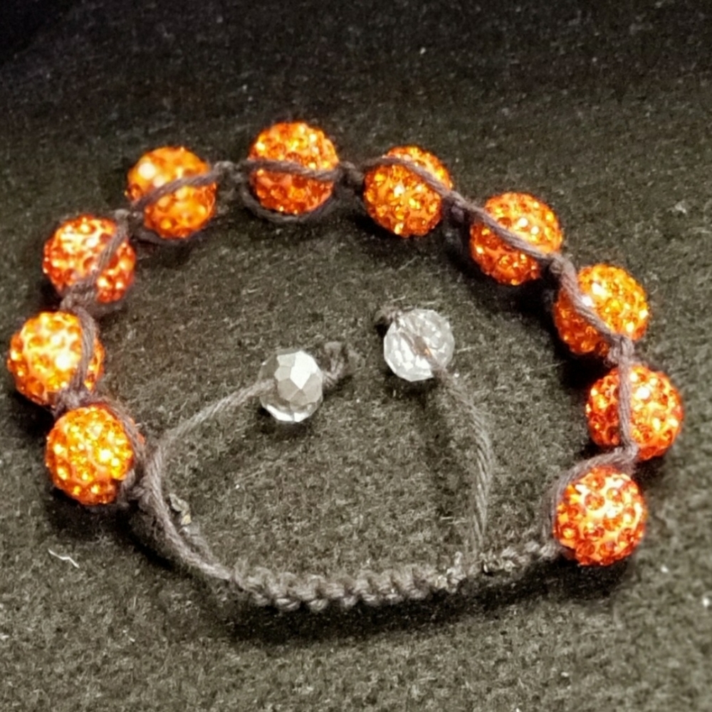 5 for $15.  Handmade adjustable hemp shamballa bracelet